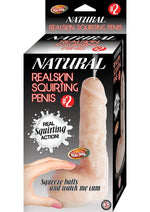 Natural Realskin Squirting Penis #2 Dildo - Flesh/Vanilla