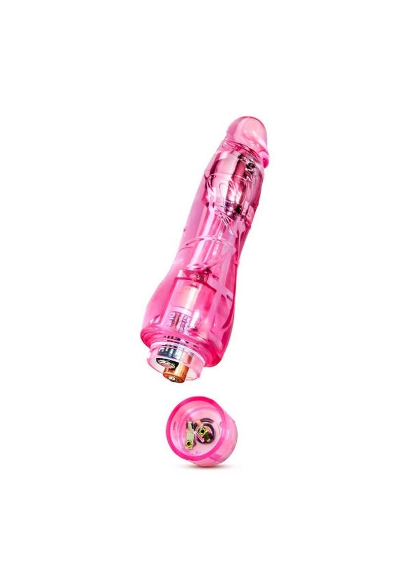 Naturally Yours Fantasy Vibrating Dildo - Pink - 8.5in
