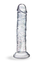 Naturally Yours Glamor Dildo 7in - Sparkling - Clear