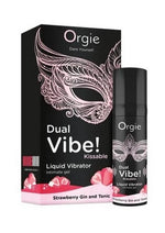 Orgie Dual Vibe Kissable Liquid Vibrator Gel - Strawberry Gin and Tonic