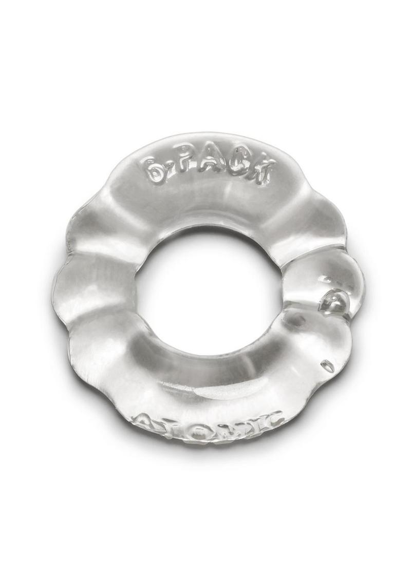 Oxballs Atomic Jock 'The 6 Pack' Sport Cock Ring - Clear