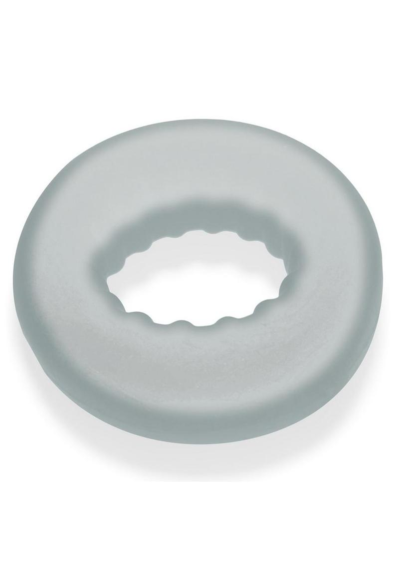 Oxballs Axis Rib Griphold Cockring - Clear/Clear Ice
