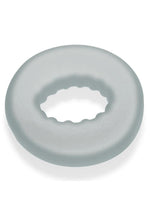 Oxballs Axis Rib Griphold Cockring - Clear/Clear Ice