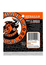 Oxballs Willy Rings Cock Ring - Black - 3 Pack
