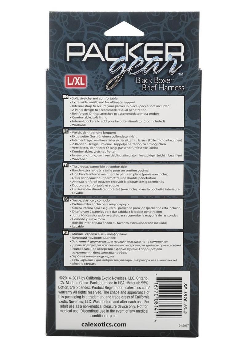 Packer Gear Boxer Brief Harness - Black - Large/XLarge