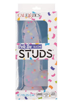 Party Boy Silicone Studs Dong with Suction Cup 6in Insert - Multicolor