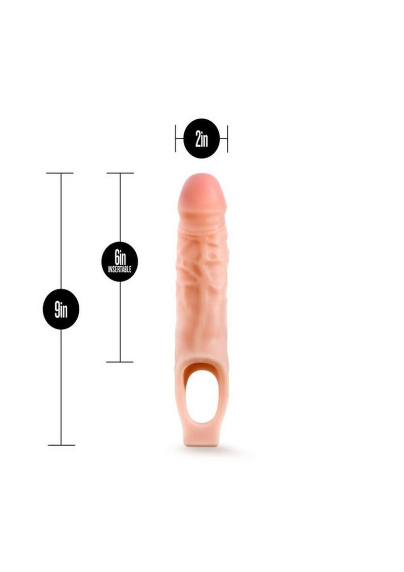 Performance Cock Sheath Penis Extender - Flesh/Vanilla - 9in