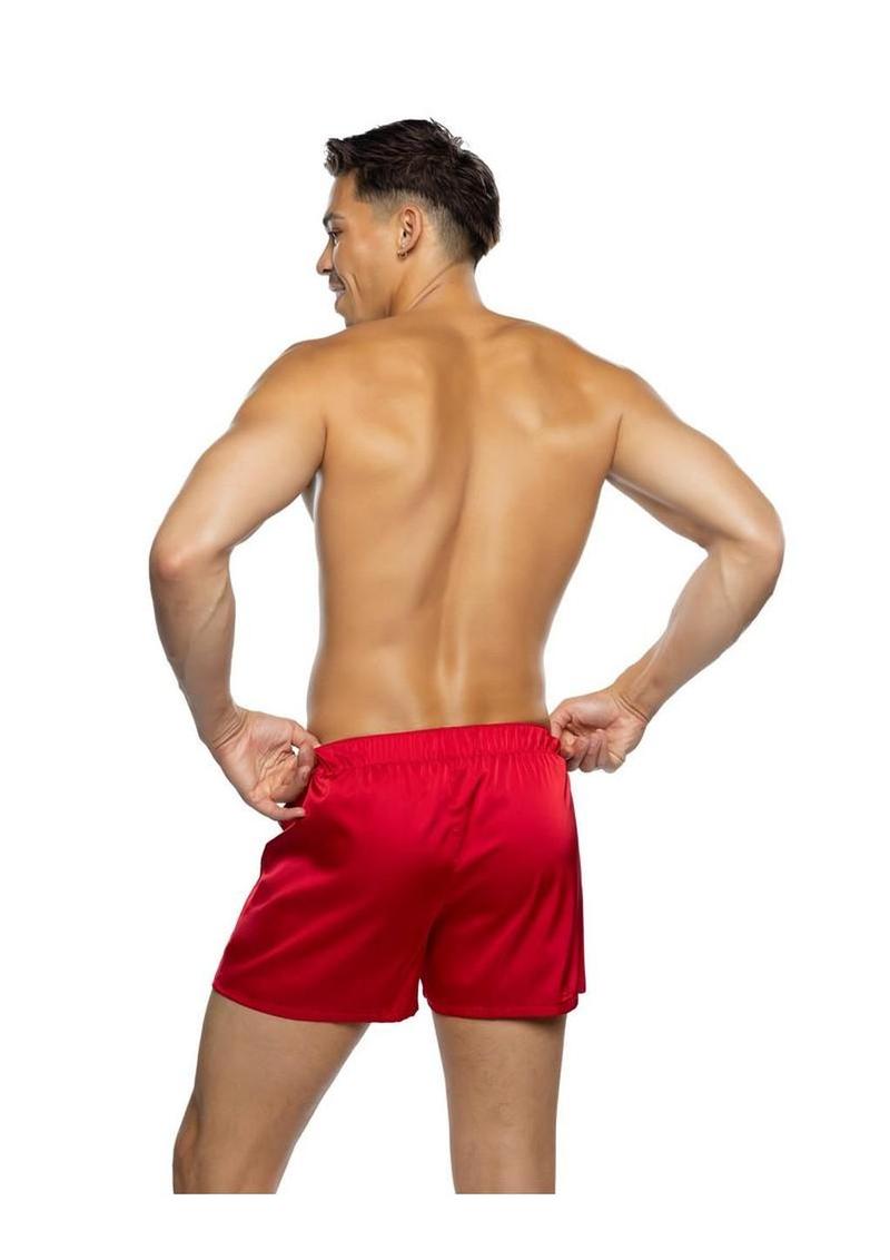 Playboy Men's Burnout Bunny Boxer Briefs - Black/Red - XXLarge
