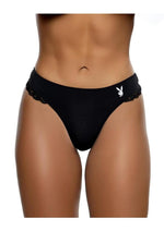 Playboy Ultra Soft Panty - Black/White - Large/XLarge