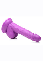 Pop Peckers Dildo with Balls - Purple - 6.5in