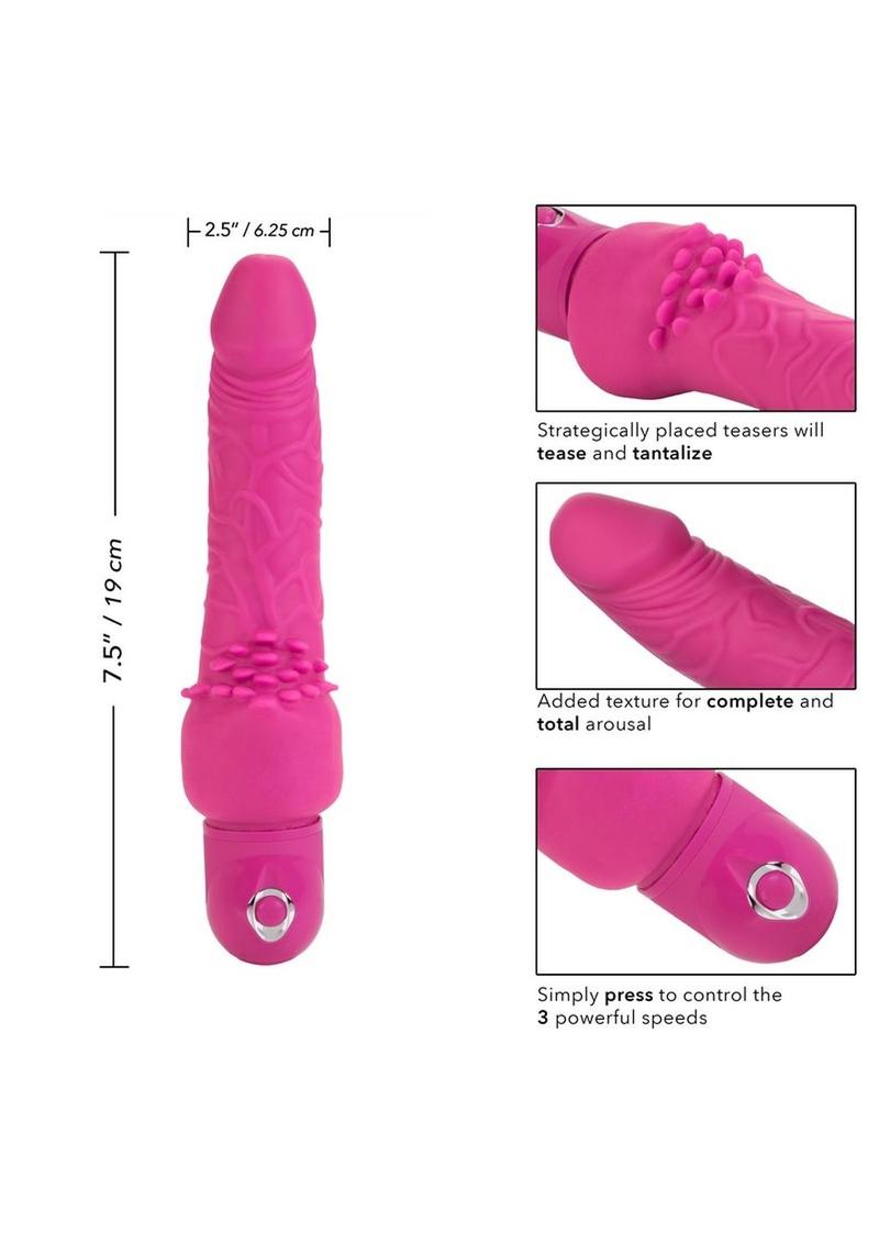 Power Stud Cliterrific Vibrator Waterproof - Pink - 6.75in