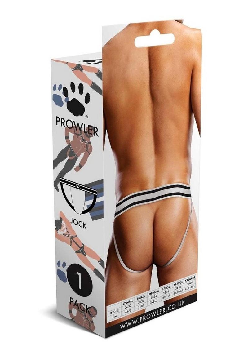 Prowler Leather Pride Jock - Black/White - Large