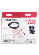 Punishment Choker and Nipple Clamps