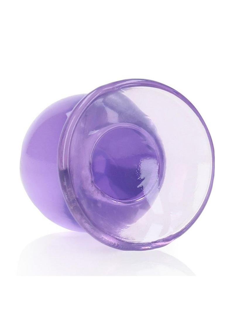 Realrock Crystal Clear Anal Plus - Clear/Purple - 3.5in
