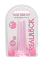 Realrock Crystal Clear Non Realistic Dildo with Suction Cup