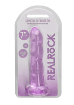 Realrock Crystal Clear Non Realistic Dildo with Suction Cup