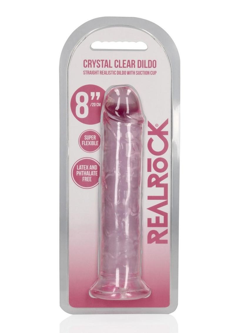 Realrock Crystal Clear Straight No Balls Dildo