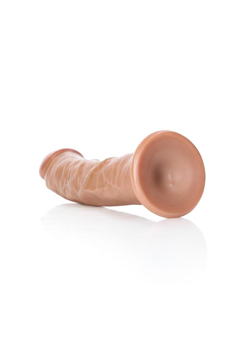 Realrock Curved Realistic Dildo with Suction Cup - Caramel - 8in