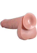 Realrock Ultra Realistic Skin Extra Large Straight Dildo with Balls and Suction Cup - Vanilla - 15in