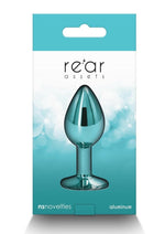 Rear Assets Aluminum Anal Plug - Metal/Teal - Small