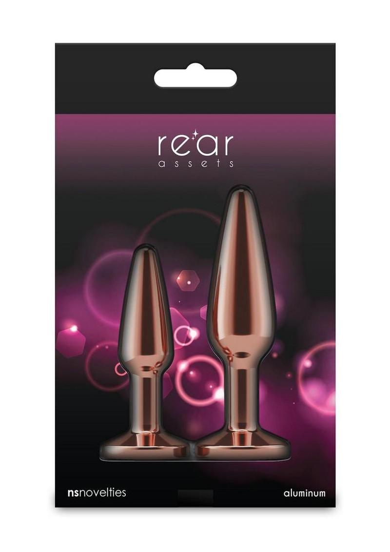 Rear Assets Tapered Trainer Chrome Plated Anal Plugs Kit