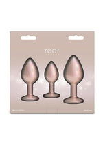 Rear Assets Tapered Trainer Chrome Plated Anal Plugs Kit