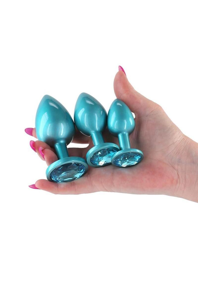 Rear Assets Tapered Trainer Chrome Plated Anal Plugs Kit