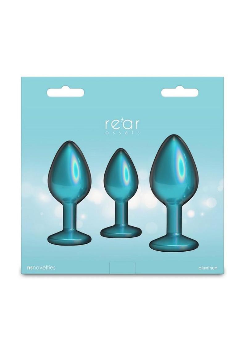 Rear Assets Tapered Trainer Chrome Plated Anal Plugs Kit