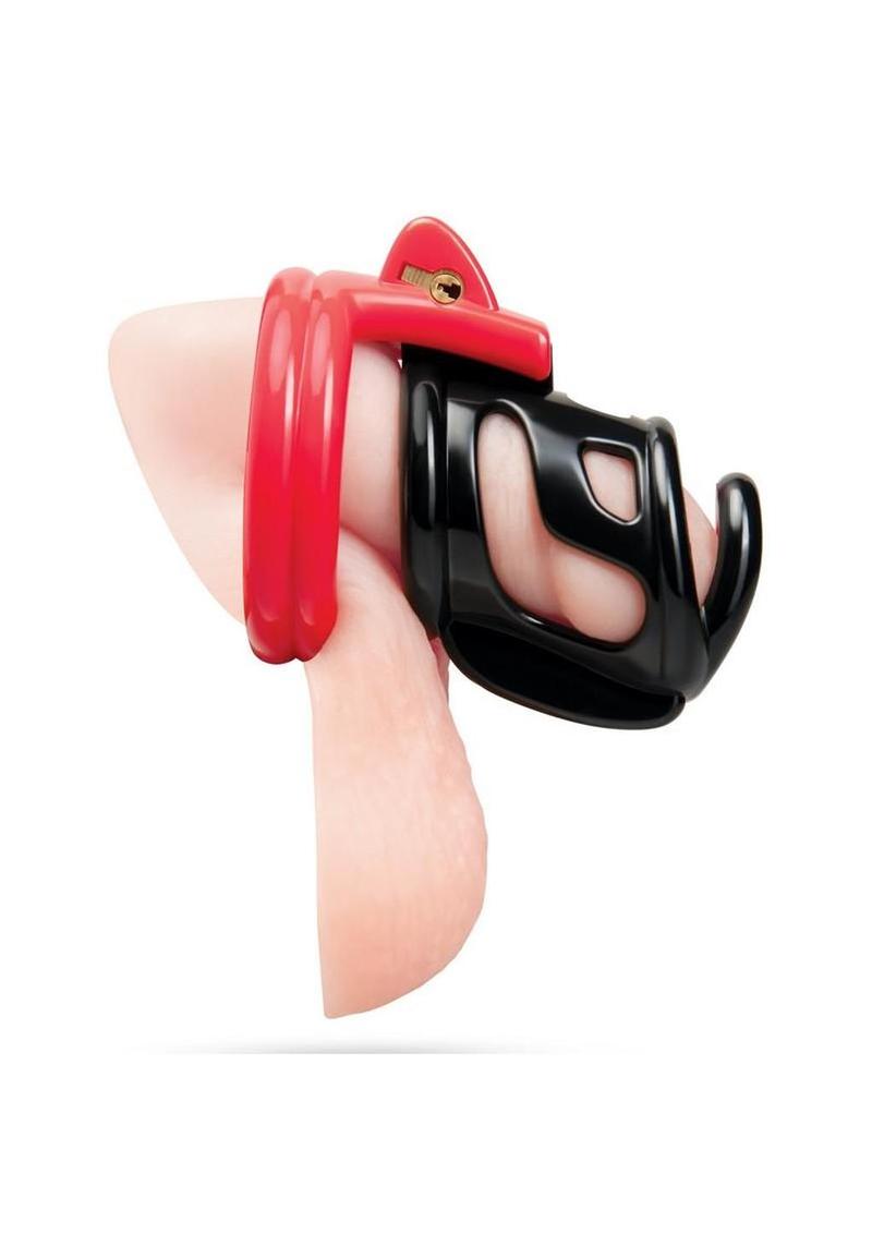 Red Zone Cock Shackle Chastity Cage