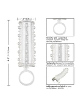 Sensation Enhancer Penis Sleeve with Scrotum Support - Clear