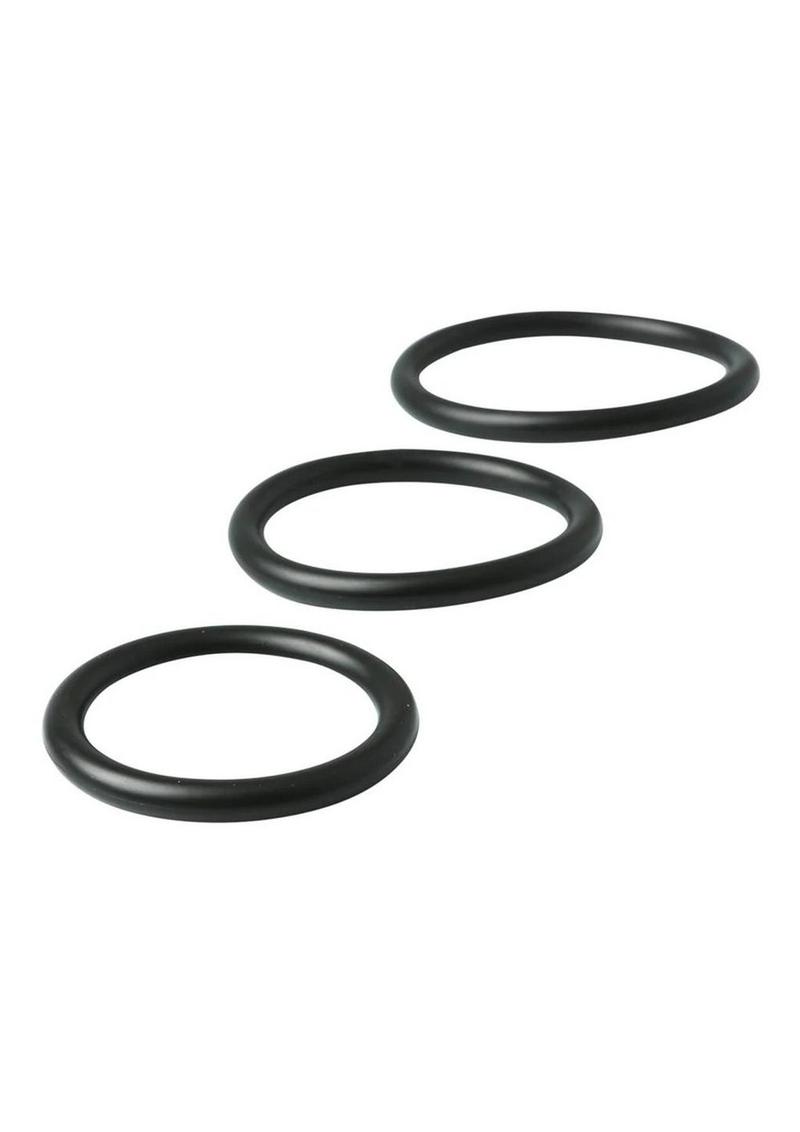Sex and Mischief F Nitrile Cock Ring - Black - 3 Pack