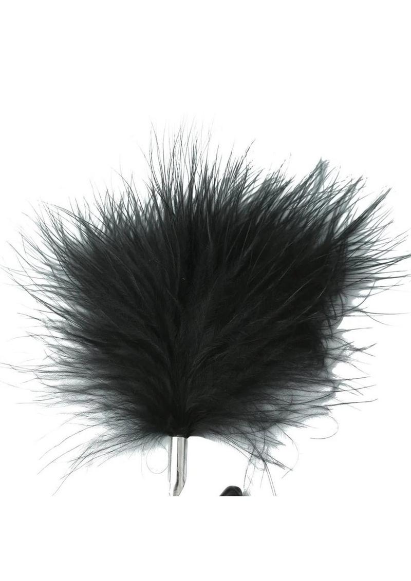 Sex and Mischief Feathered Nipple Clamps - Black