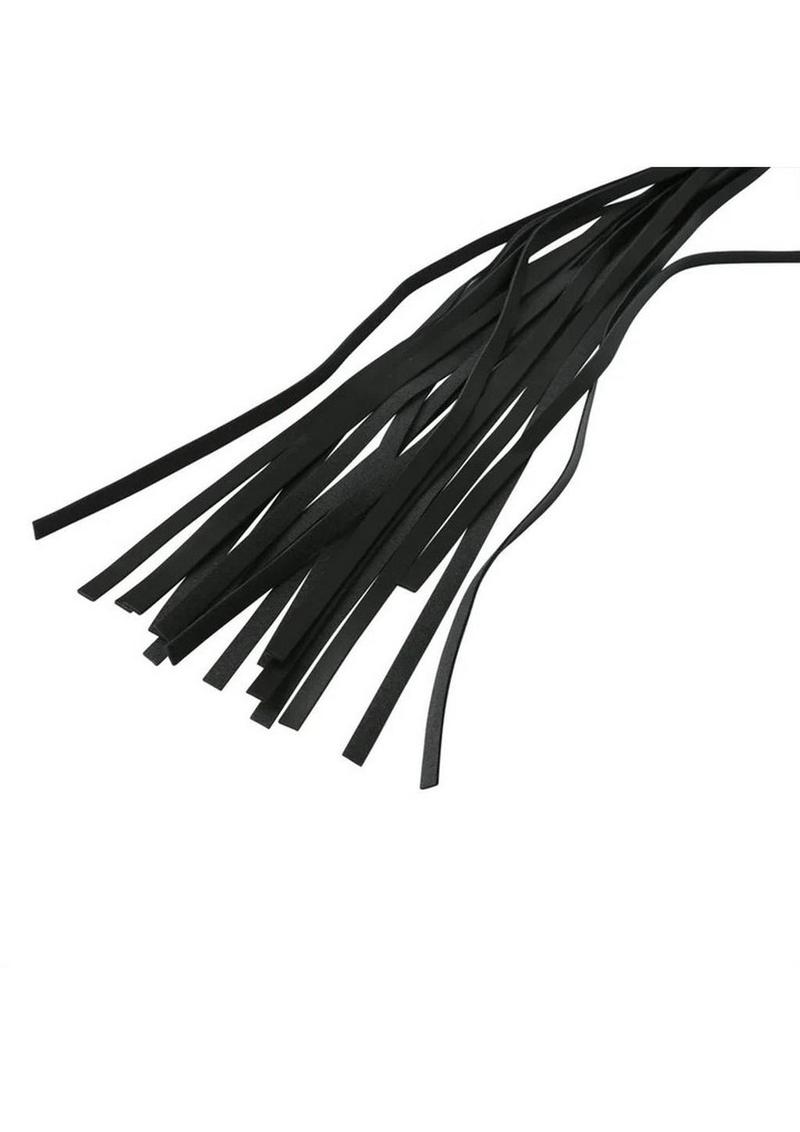 Sex and Mischief Red and Black Stripe Flogger - Black/Red