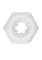 Sexagon Enhancer Cock Ring - Clear
