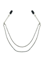 Sincerely Bling Nipple Clips - Black/Metal/Silver - 20in
