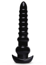 Size Up Ribbed Textured Titan Plug - Black - 13in