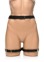 Strict Bondage Harness with Bows - Black - XLarge/XXLarge