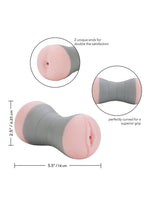 Travel Gripper Dual Density Stroker - Pussy and Ass - Pink