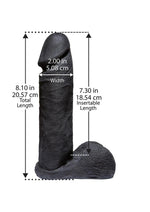 Vac-U-Lock Codeblack Ultraskyn Dildo - Black - 8in