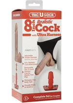Vac-U-Lock Realistic Cock with Ultra Harness