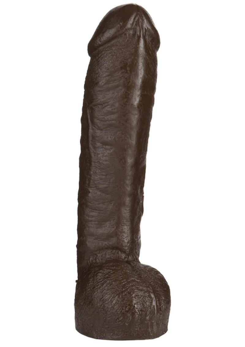 Vac-U-Lock Realistic Hung Dildo - Black - 12in