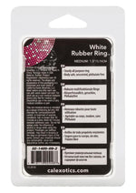 White Rubber Cock Ring - White - Medium