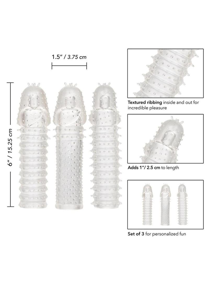 3 Piece Extension Kit Textured 6in Each - Clear