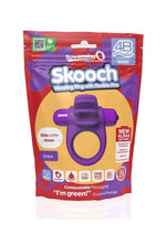 4b Skooch Vibrating Cock Ring with Clitoral Stimulator - Grape/Purple