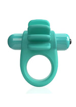 4t Skooch Vibrating Cock Ring with Clitoral Stimulator - Green/Kiwi