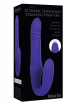 Adam and Eve - Eve's Ultimate Thrusting Strapless Strap-On Rechargeable Silicone Dong - Purple