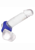 Admiral Cock and Ball Silicone Dual Ring - Blue