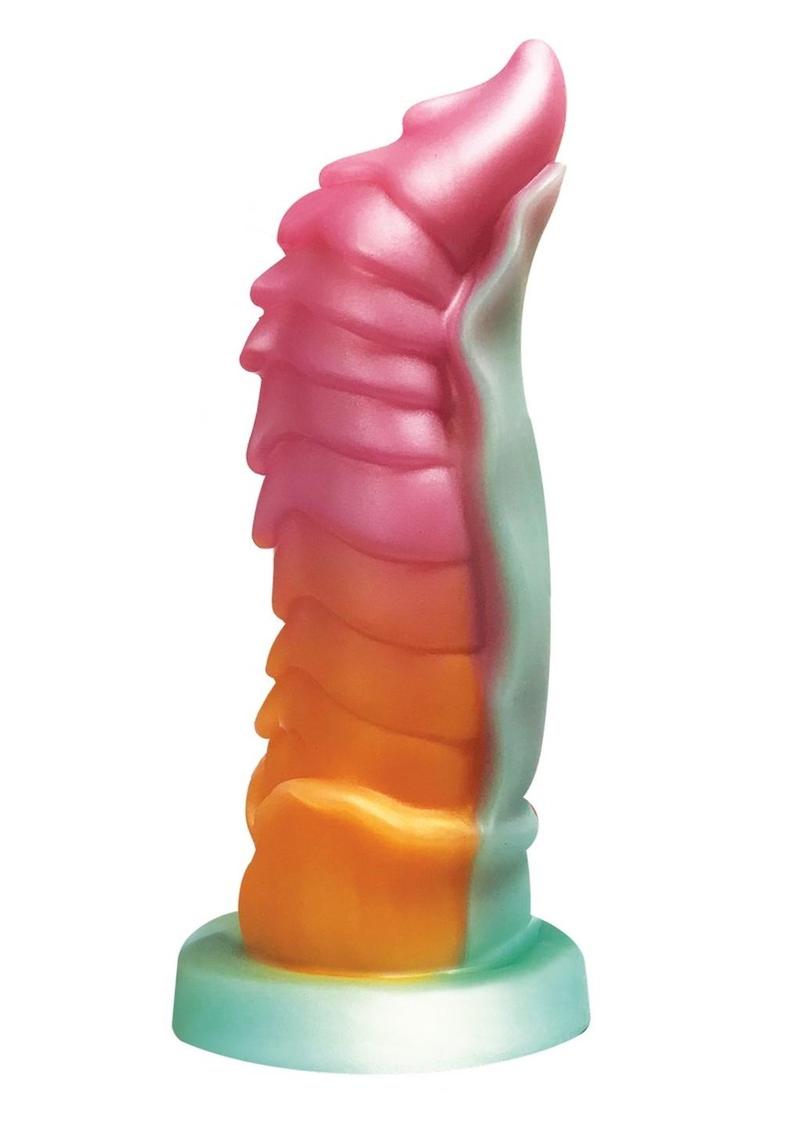 Alien Nation Neptune Silicone Dildo - Magenta/Orange/Purple