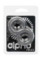 Alpha Liquid Silicone Beaded Crazy 8 Cock Ring - Gray/Grey