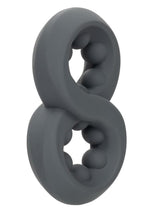 Alpha Liquid Silicone Beaded Crazy 8 Cock Ring